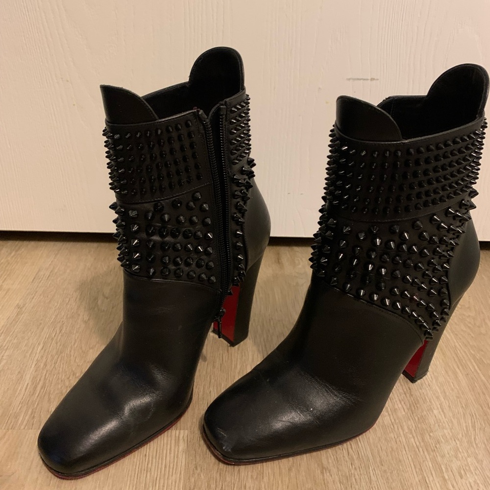 Christian Louboutin authentic spiked boots